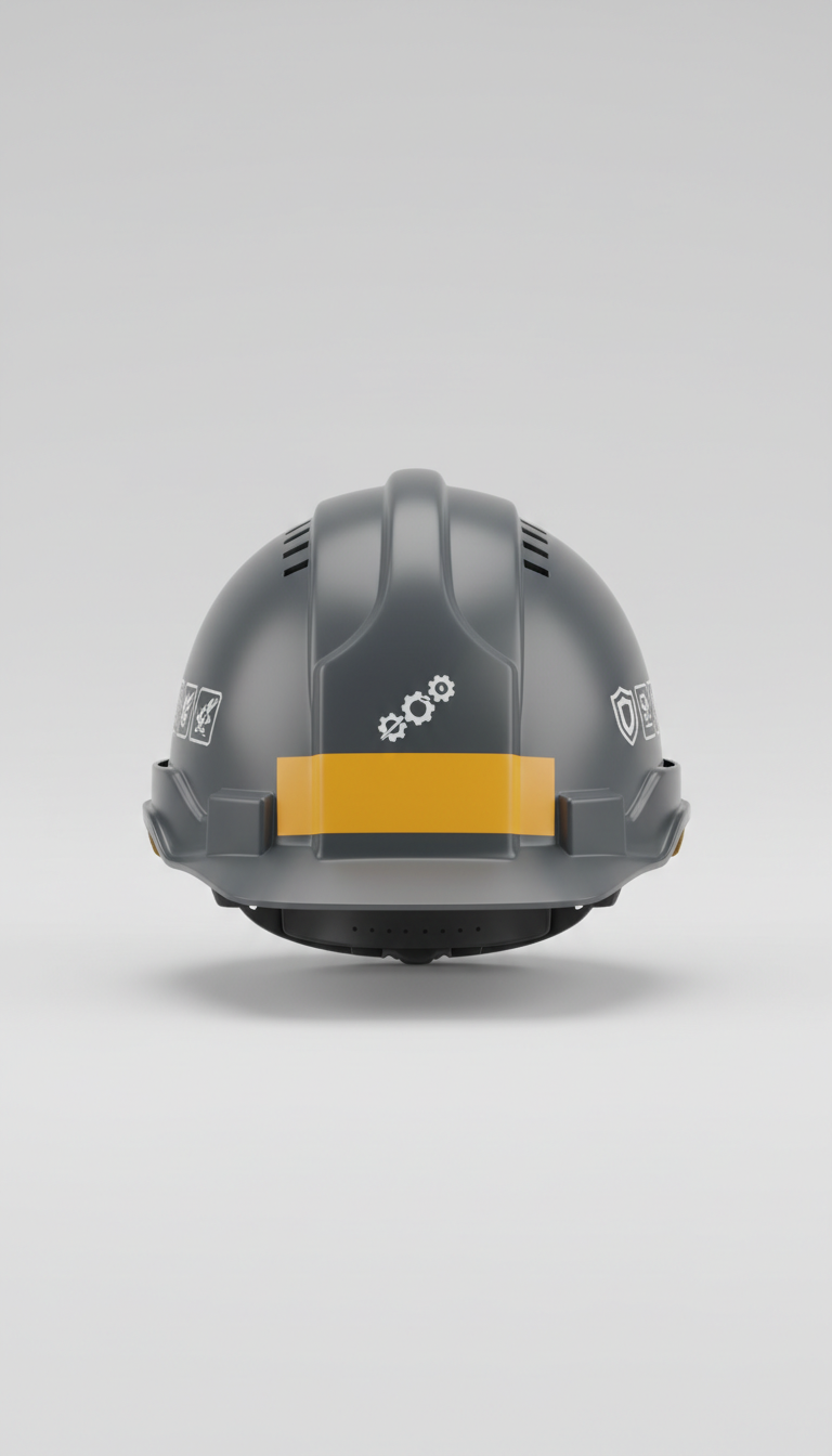 Safety helmet with certification marks