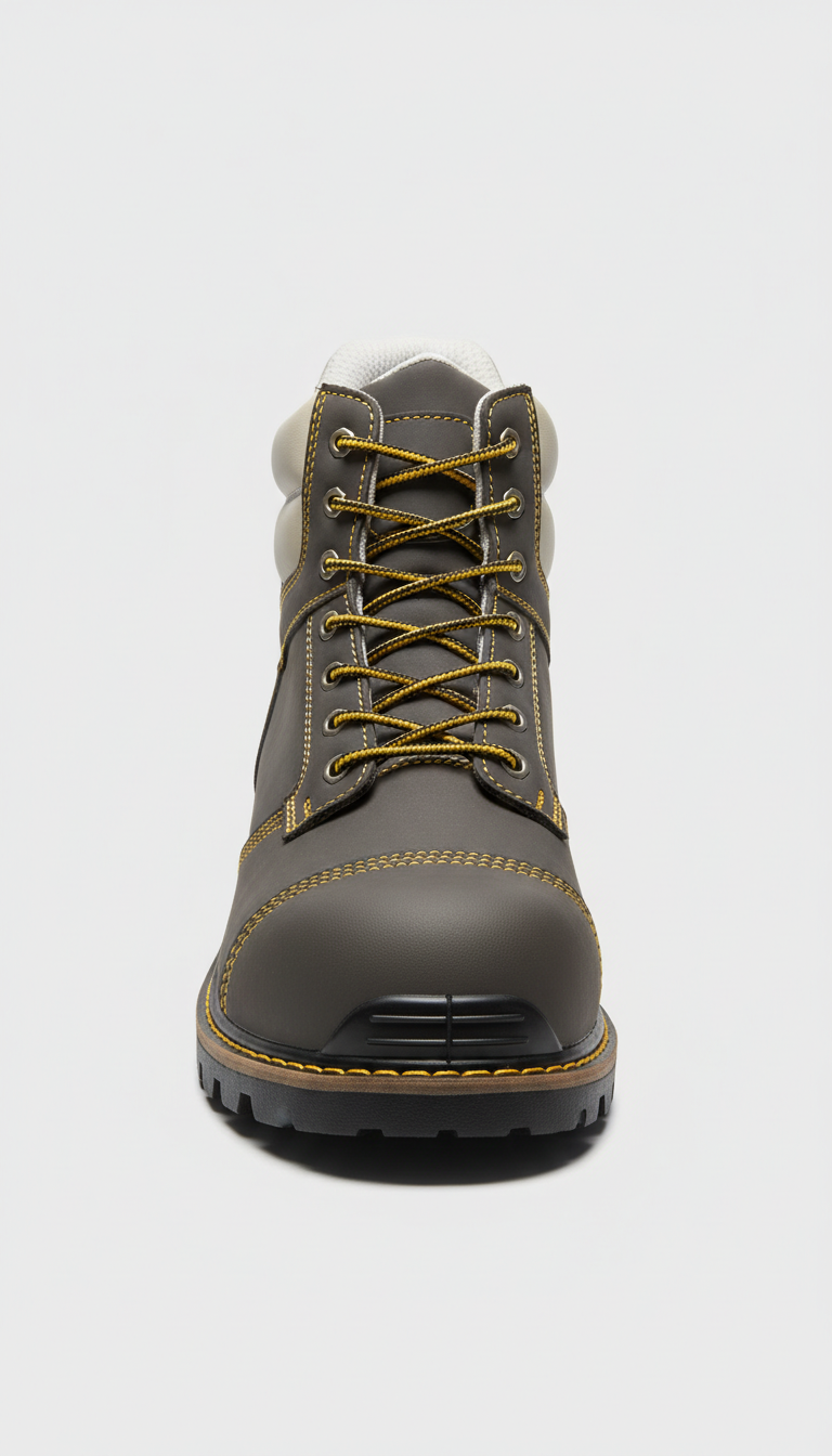 Steel-toe boots with reinforced soles