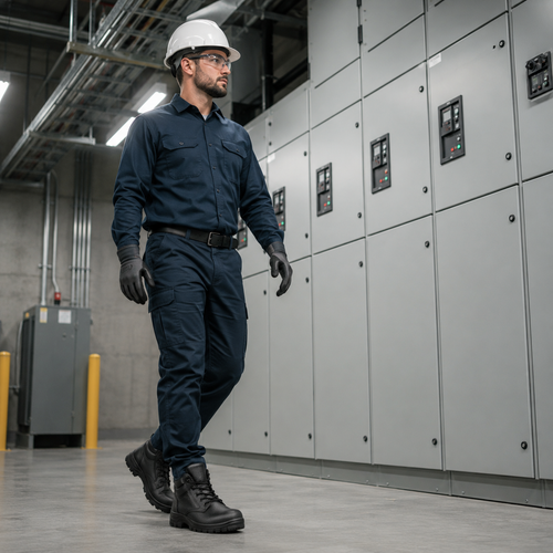 Borceguí dieléctrico de piel BYLACK