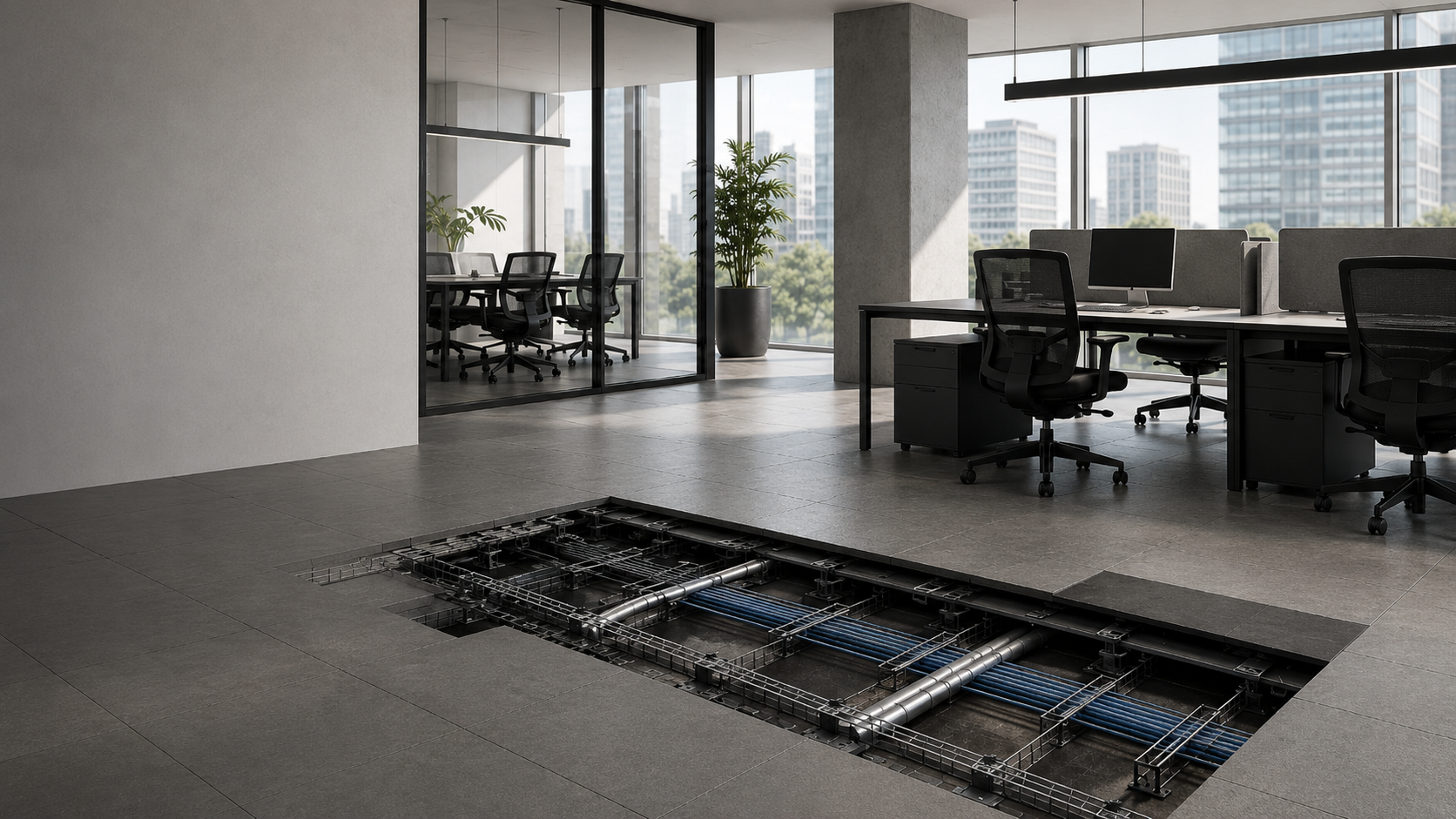 Sistema de piso técnico ISOGRID